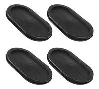 TEHAUX Oval Rubber Grommets 3.7 X 2.3 Inch 4-Pack Double-Sided Flame Retardant Coil Guards Wire Protection Gaskets Dustproof Sealing Rings for Wiring and Cable Management