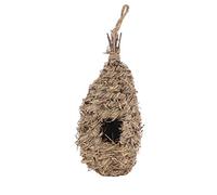 TEHAUX Oval Shaped Straw Bird Nest Decor for Birds Warm Shelter Not Easily Distorted Hanging Nest and Nature Enthusiasts for Outdoor Use