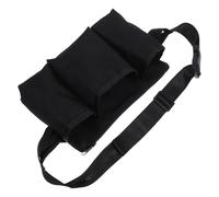 TEHAUX Oxford Cloth Massage Oil Waist Bag with Bottle Storage Pouch, Multi-Pocket Tool Belt for Massage Therapists, Portable Black Waist Organizer for Essential Oils and Lotion Bottles