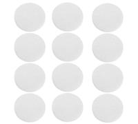 TEHAUX Painting Rocks for Jewelry Making and Decorative DIY Projects 12pcs Round Natural Smooth Stone with Hole Flat White Pebbles 1.97 Inch Drilled Craft Stones for Beginners