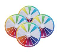TEHAUX Paper Colour Wheel 4pcs Accurate Representation of Colors and Color Mixing Guide Exceptional Durability for Nail Artists and Designers, for Watercolour Lessons and Painting