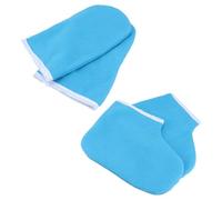 TEHAUX Paraffin Therapy Accessories Set Easy to Get and Keep Wax Warm for Hands and Feet, Blue Cotton and Cloth Gloves and Foot Covers for Professional Salon Paraffin Wax Care