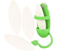 TEHAUX Parrot Cuttlefish Bracket Plastic Bird Food Holder Green Easy to Clean Prevents Bone from Falling Pet Supplies