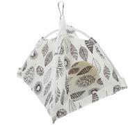 TEHAUX Parrot Hanging Nest Bird Cage Accessory with Cloth and Iron Wire Space-saving Quick Dry Bird Hammock Nest Unique Appearance Pet Parrot House Assorted style