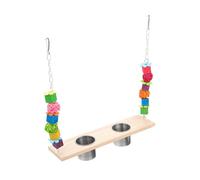 TEHAUX Parrot Swing Toy Bird Feed Swing Parrot Perch for Cage Feeder Toy for Foraging Suitable for Like Tiger
