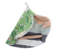 TEHAUX Parrot Winter Bed Hideout Green Wooden Cotton Hut Simple Fashionable Design Warmth and Comfort Easy to Clean Indoor Bird Cage Nest for Small Birds