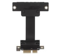 TEHAUX Pci-e 3.0 1x to 1x Riser Card Extension Cable with Right Angle Adapter for Graphics Card and External Gpu, Featuring Stable Data Transmission and Space Optimisation for Mining