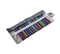TEHAUX Pencil Roll Bag Canvas Pencil Case for Artists Students Versatile Storage for Brushes Pens Stationery Space-Saving Design for Travel Organization