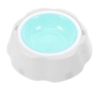 TEHAUX Pet Condensate Beads Bowl Summer Pet Bowl White Green Pp Material Not Easily Overturned Keeps Water Cool