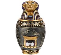 TEHAUX Pet Funeral Casket Resin Pet Ash Sealing Bottle Egyptian Style Portable Bone Ash Container with Bright Appearance and Smooth Lines for Memorial Use