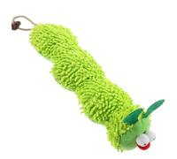 TEHAUX Pillow for Cat Catnip Plush Caterpillar Shape Light Green Interactive Cat for Independent Play and Scratch Entertainment