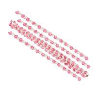 TEHAUX Pink Clothes Flower Trim with Softer Touch Milk Fiber Material for Sewing DIY Decorations, Water-Soluble Flower Lace Trim Suitable for Clothing and Handmade Craft Projects
