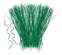TEHAUX Plant Cable Tie 500pcs Green Plastic and Iron Flexible Wire Twist Ties for Fixing Plants and Supporting Tomatoes in Garden Planting