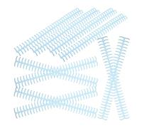 TEHAUX Plastic Comb Binding Spines Sturdy Blue Plastic Rings 10pcs with Convenient Ring Design and Adjustable Length, 30-Hole Binder Combs for School and Office Use for Notebooks