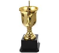 TEHAUX Plastic Gold Trophy with Lightweight Design and Sturdy Material, for Rewarding Winners of Competitions and Birthday Cake Decoration