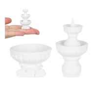 TEHAUX Plastic Micro Landscape Fountain Miniature Decor for Flowerpot and Bonsai, Creative Tabletop Ornament for Indoor Gardens and Dollhouses
