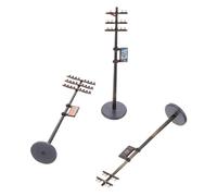 TEHAUX Plastic Telegraph Pole Models Mini Model Decoration Realistic Not Easily Deformed Not Easy to Fade Light Weight Microlandscape Home Decor for Micro Landscape Lovers