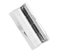 TEHAUX Portable and Pill Box Stainless Steel Rectangular Keychain with Large Capacity Anti-Rust Feature for Medicine Storage Candy Anywhere