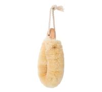 TEHAUX Portable Back Scrubber Sisal Fiber Body Sponge Brush Wear-Resistant Wooden Handle Coffee Colour Comfortable Shower Tool for Travel and Indoor Use Adults Teens