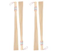 TEHAUX Portable Bamboo Massage Sticks 4Pcs Manual Back Massagers Wooden Tools for Home Therapy and Relaxation