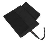 TEHAUX Portable Canvas Watch Roll Storage Bag Generously Sized When Open and Portable Pencil Case Roll with Black Canvas Material and Japanese Style Design for Students and Artists