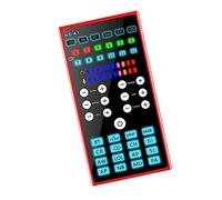 TEHAUX Portable Live Streaming Sound Card Mixer with Voice Changer Metal Audio Interface for Smartphone and Computer Easy to Use and Carry for Streamers and Podcasters