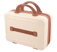 TEHAUX Portable Makeup Carrying Suitcase Small Makeup Suitcase 10.2x7.5x5.1inch Large Capacity Practical Abs Plastic Case for Women Travel Use Stylish Simple Look Design
