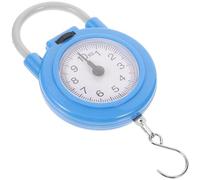 TEHAUX Portable Mechanical Hanging Luggage Scale Blue Hook High Precision Handheld Travel Weight Scale for Suitcases and Parcels Compact Small Dial Spring for Home and Travel Use