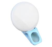 TEHAUX Portable Mini LED Selfie Ring Light with Clip USB Fill Light for Phone and Laptop Blue Cold-warm Tone for Makeup Video Emergency Lighting Mobile Device Use