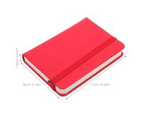TEHAUX Portable Notepad with Lightweight Pu Cover Pocket Small Notebook, Paper Memo Pad for Writing and Use, Simple Design Red Planning School for Office Supplies and Daily