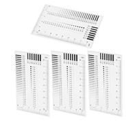TEHAUX Portable Plastic Ruler by Quality Control Professionals 4 Pcs for Crack Width Measurement High Precision and Lightweight Design, for Quick Quality Checks the Go Inspections