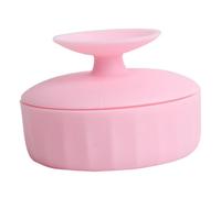 TEHAUX Portable Silicone Makeup Brush Cleaner Dual-Use Tool with Foldable Mat for Effective Cleaning of Cosmetic Brushes, Pink Silicone Material Suitable for Home or Travel