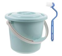 TEHAUX Portable Urinal Toilet with 8l Capacity and Lid, Plastic Reusable Chamber Pot with Handle and Brush, Easy to Clean Portable Toilet for Adult and Disabled People in Home or Random Color