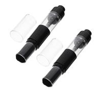 TEHAUX Powder Brush Set Refillable for Travel on The Go Makeup Application 2pcs Press to Dispense Makeup Brushes with and Artificial Fiber, Stylish Portable Retractable