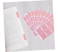 TEHAUX PU Leather Bible Index Tabs with Pink and Blank Labels Bible Bookmarks for Men Women Students Smooth Study Page Markers for Old and Testament