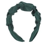 TEHAUX Pure Twisted Headband for Women, Vintage Style Fabric Hair Hoop Braided Design, Dark Green Striped Wrinkled Headband for, Stylish Fashion Hair Accessory