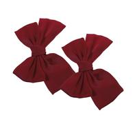 TEHAUX Red Fabric Bow Shoe Clips Decorative and Reusable Clip on Shoe Embellishments for Flats and Wedding Bridal for Special Occasions