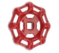 TEHAUX Red Iron Gate Valve Handle for Outdoor Water Pipe, Easy to Open and Close Shut Off Tap Valve Wheel, Sturdy Replacement Faucet Wheel for Garden and Hose Bib