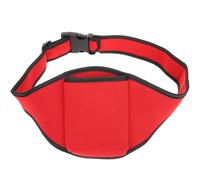 TEHAUX Red Polyester Microphone Waist Pack with Secure Portable Storage, Concealable Under Clothing, for Sports and Dance, Fitness Mic Belt Bag for Stage Actors and Judges