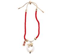 TEHAUX Red String Bracelet for Women, Braided Cord Wrist Jewelry Dragon Pattern Safety Buckle, Adjustable Protection Bracelet for New Year and Daily Wear