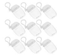 TEHAUX Refillable Travel Bottles 9Pcs Leakproof with Flip Cap and Hook 30Ml Empty Containers for Shampoo Lotion Portable Hand Holder Keychain for Travel Use