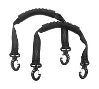 TEHAUX Reflective Ski Boot Carrier Strap 2pcs Black Nylon | Portable Shoulder Sling for Outdoor Adventures and Skating, Universal Fit for Ski Boots or Roller Skates