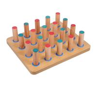 TEHAUX Rehabilitation Training Device Pegboard for Motor Skills and Dexterity Support, Wooden Pegboard Structure Multiple Peg Options, for Home and Hospital Hand Therapy Exercises