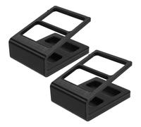 TEHAUX Remote Control Holder Organizer Compact Synthetic Resin Desk Storage Rack 2pcs with 2 Compartments and Stable Base for Wireless Controllers and Tv Remotes for Hotel Bedside