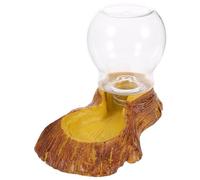 TEHAUX Resin Automatic Crawler Waterer for Turtle Lizard Terrarium Large Capacity Reptile Water Bowl Plastic Decor for Amphibian and Tortoise Bathing Tank