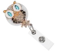 TEHAUX Retractable Decorative Badge Holder Clip with Metal Rhinestone Alligator Clip, Multi-Purpose Portable Badge Reel for Backpack and Credit Cards, for Outdoor Enthusiasts and Security