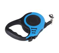 TEHAUX Retractable Dog Leash for Puppy and Pet, Sturdy Nylon Material with Large Handle for Easy Gripping, 5 Meter Telescopic Rope Leash Suitable for Walking and Training in Blue