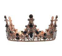 TEHAUX Rhinestone Baroque Tiara Vintage Full Crown for Women Wedding Dance Stage Performance