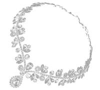 TEHAUX Rhinestone Head Chain Bridal Hair Accessory, Delicate Forehead Headpiece for Wedding, Women’s Elegant Hair Chain Jewelry for Bride and Wedding Guests