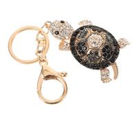TEHAUX Rhinestone Keychain Turtle Charm Shiny Alloy Crystal Decorative Not Easy to Break Gift for Valentine's Day Stylish Unique Design